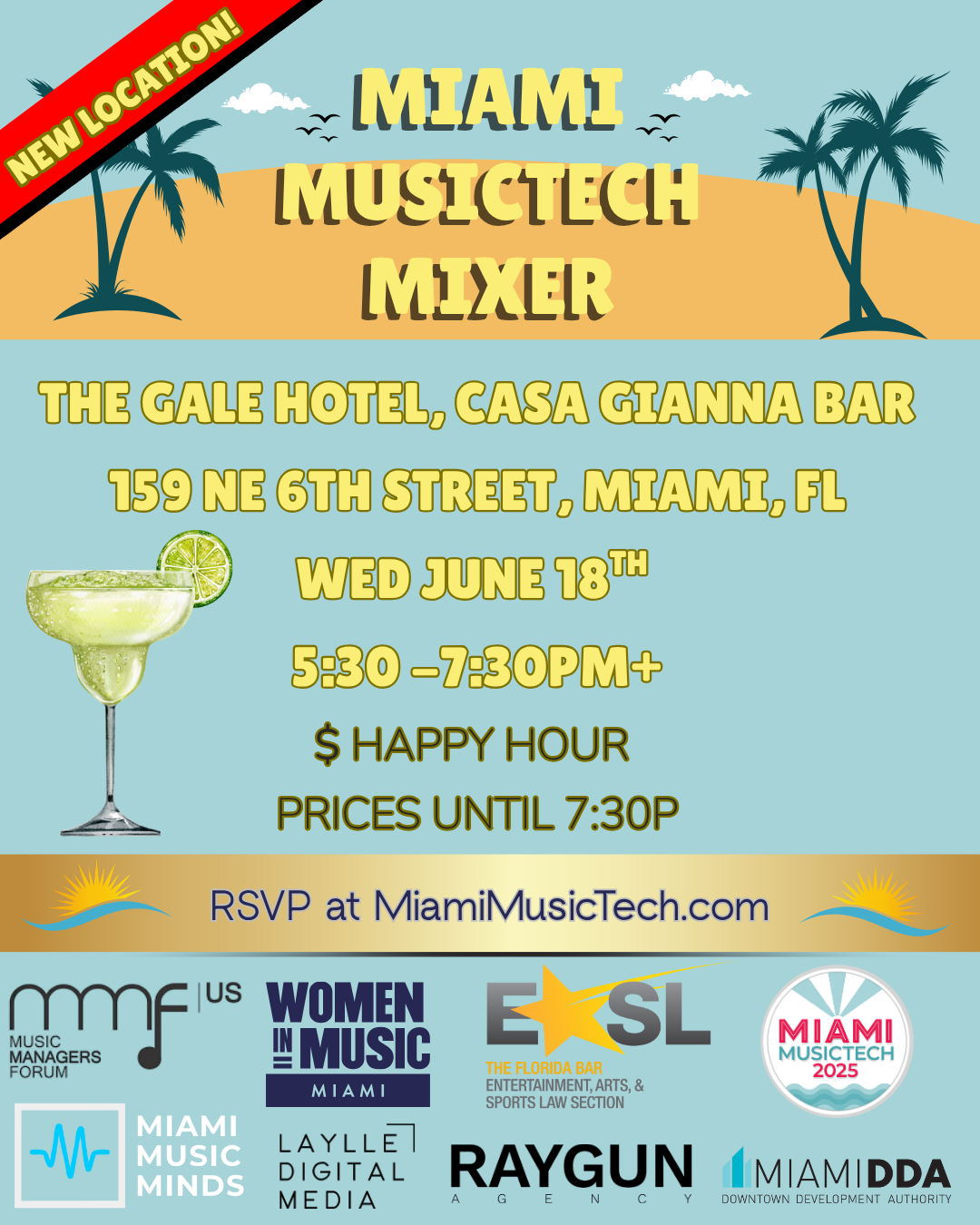 Miami MusicTech Mixer Flyer